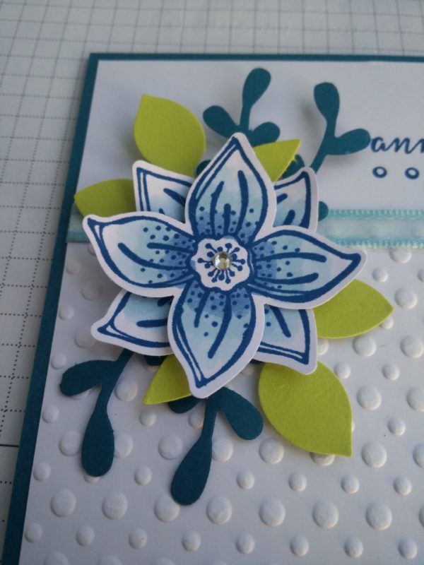 Carte anniversaire fleur bleue – Image 2