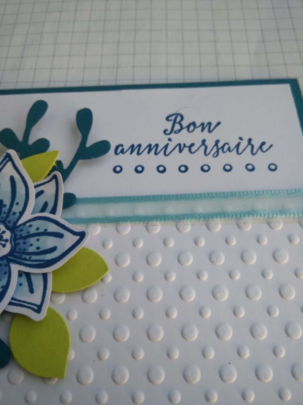 Carte anniversaire fleur bleue – Image 3